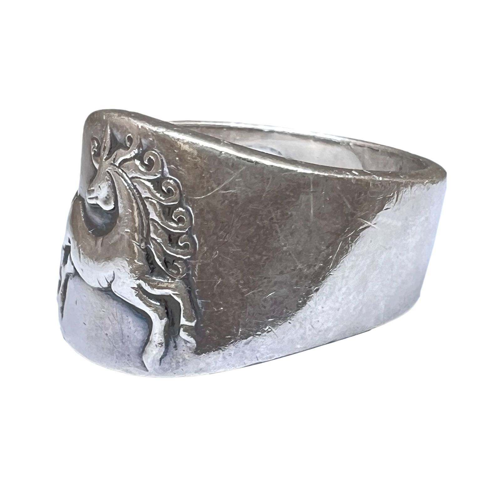 【美品】エルメス HERMES リング 指輪 ホース ヴィンテージ シルバー HERMES エルメス リング ホース 925 シルバー 53 馬 ヴィンテージ 指輪