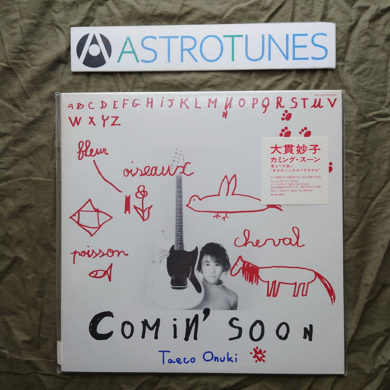 美盤 良ジャケ 絵本付 1986年 大貫妙子I LPレコード カミン・スーン