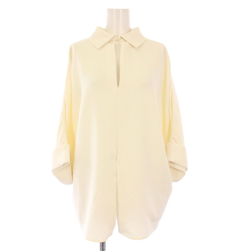 マークケンリードミノタン MARK KENLY DOMINO TAN 22 SS 前後2 WAY ブラウス カットソー プルオーバー 半袖 ドルマンスリーブ 36 白 KH