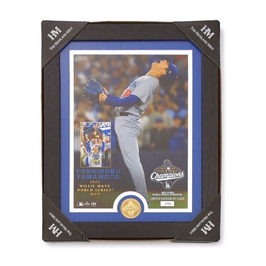 世界限定5000個】山本由伸 MVP フレーム入り 記念フォト コイン