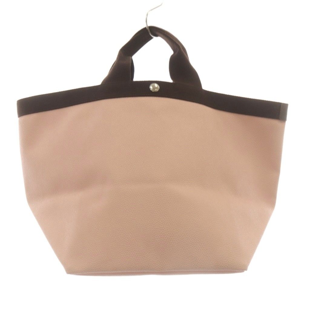 エルベシャプリエ リュクス舟型トートL バッグ ハンドバッグ ピンク 茶色