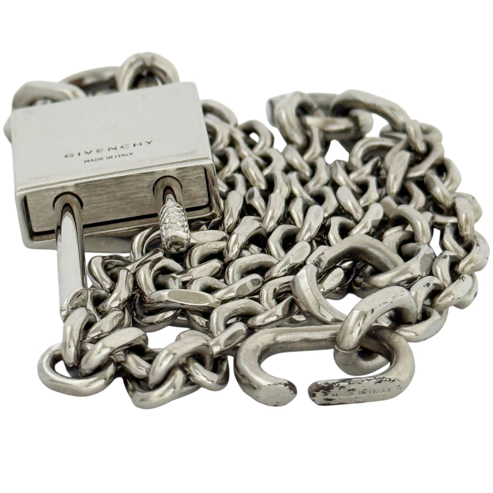 ジバンシィ メンズ パドロック チェーン ネックレス ペンダント 4G