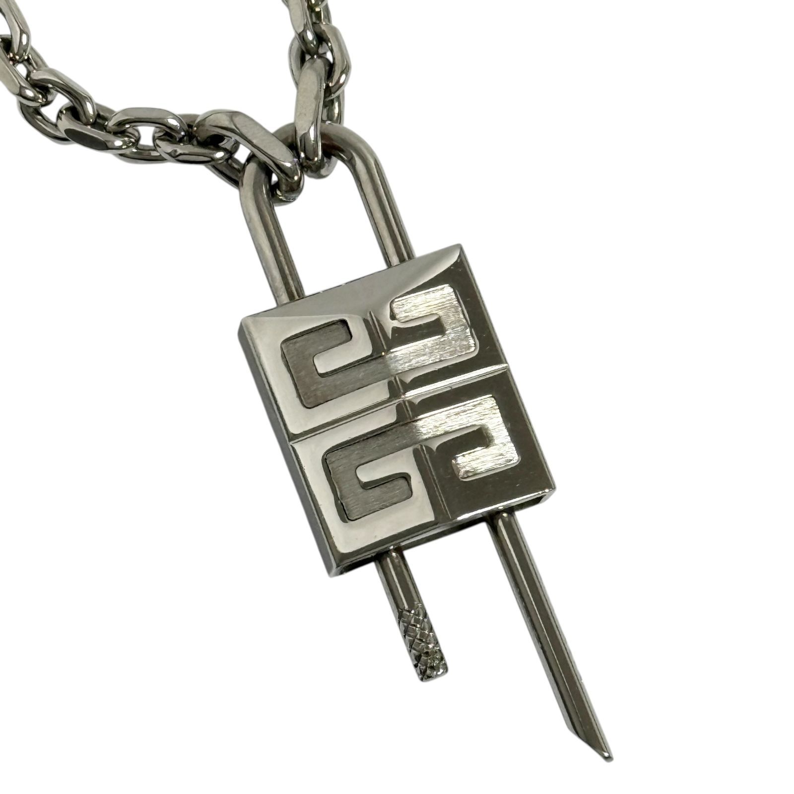 GIVENCHY パドロック チェーン ネックレス ジバンシィ メンズ パドロック チェーン ネックレス ペンダント 4G