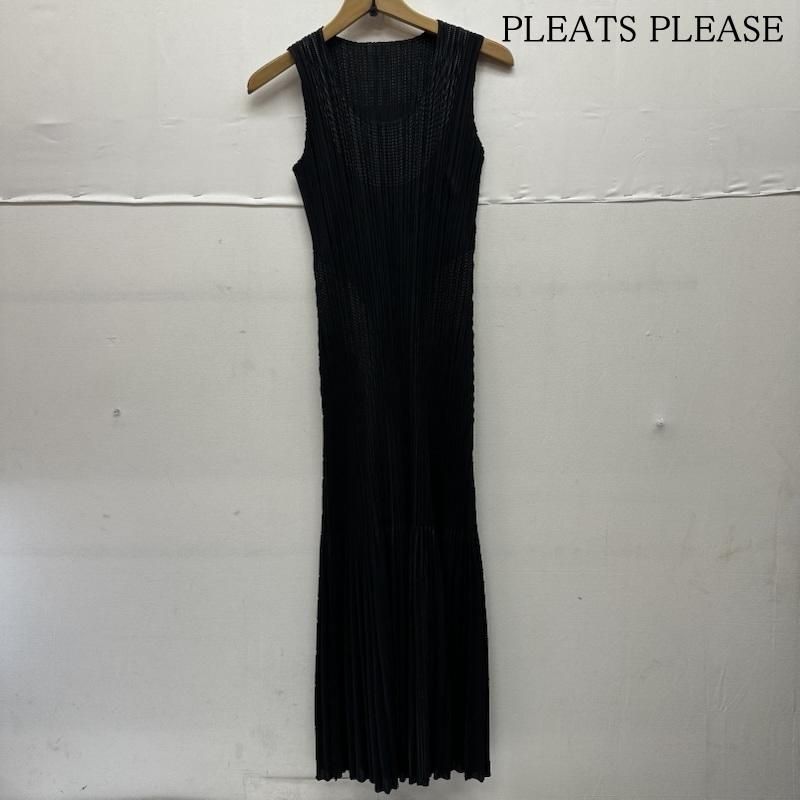 プリーツプリーズ 17 SS ISSEY MIYAKE ノースリーブ プリーツ ワンピース PP 71-JH 676 レディース 2 ISItems 古着