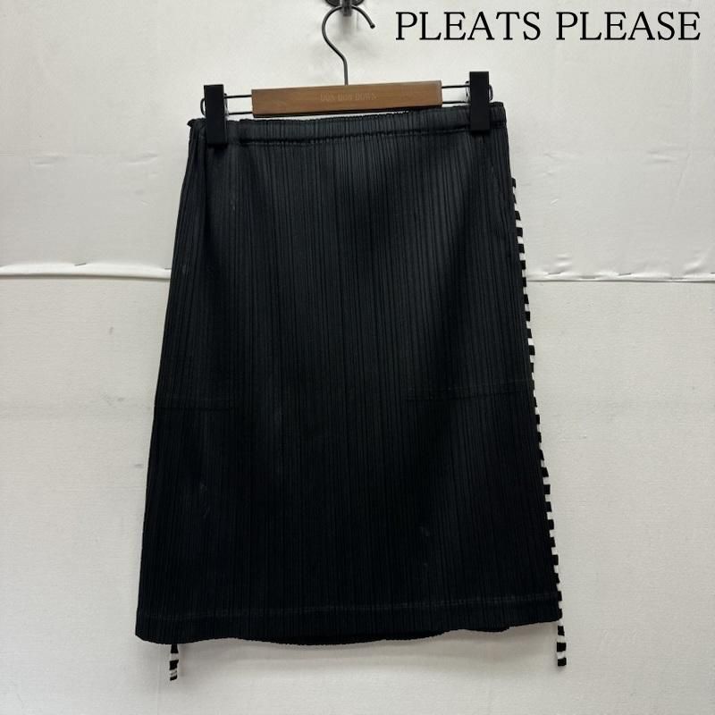 プリーツプリーズ ISSEY MIYAKE サイド ライン プリーツ スカート PP01