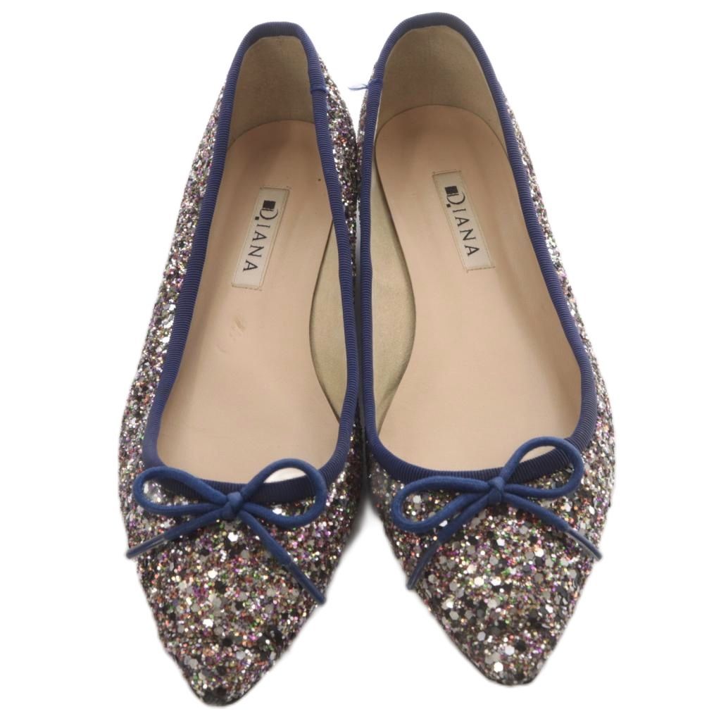 ダイアナ グリッター パンプス ポインテッドトゥ 23cm マルチカラー