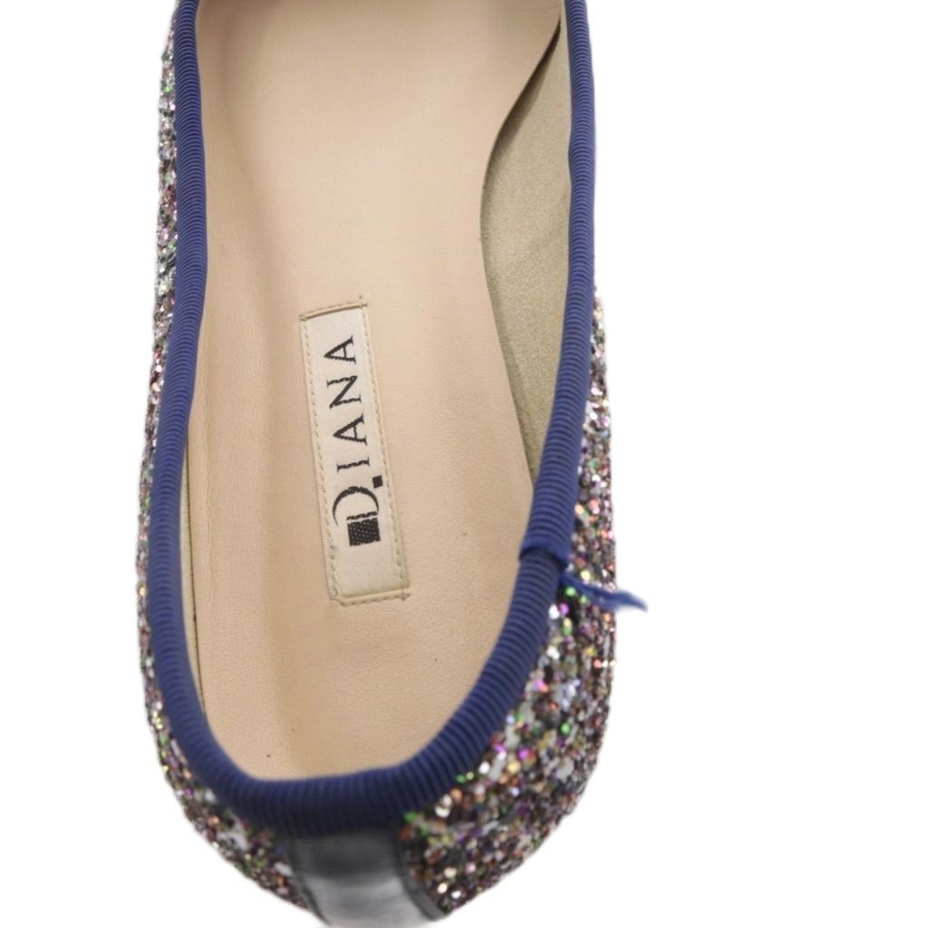美品】 DIANA ダイアナ グリッター パンプス ポインテッドトゥ 25cm 極