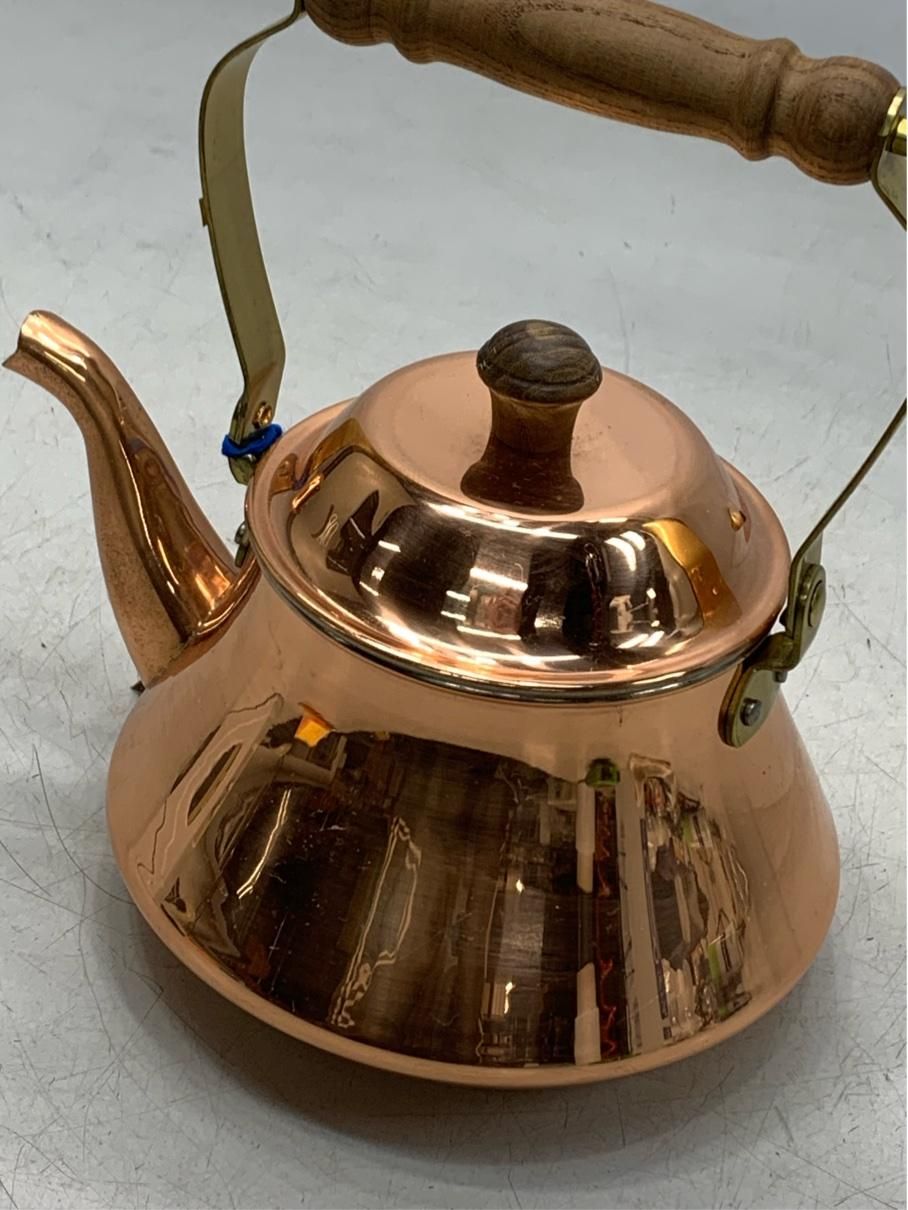 未使用 純銅製 ケトル 銅製やかん プンサンメタル 槌目 2.0L（推定