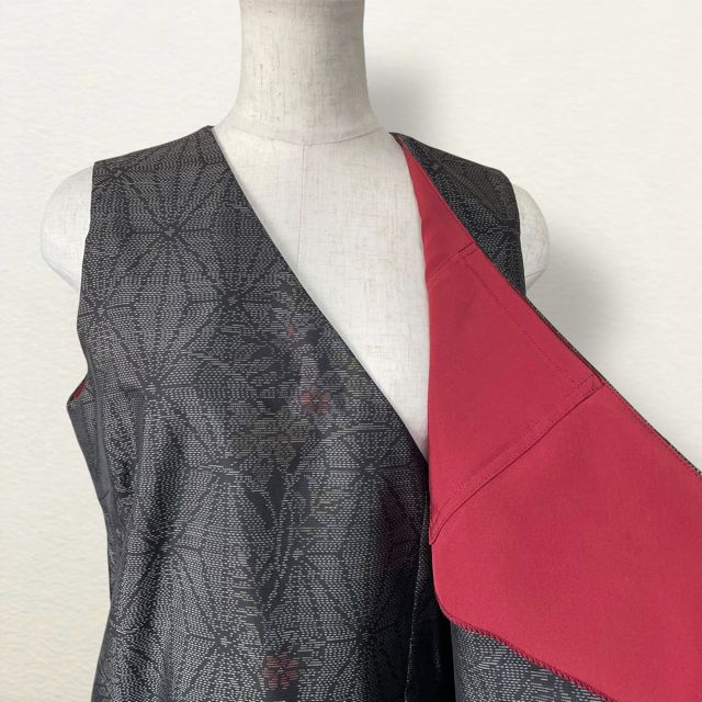 チュニック丈タイプ 麻の葉と小花