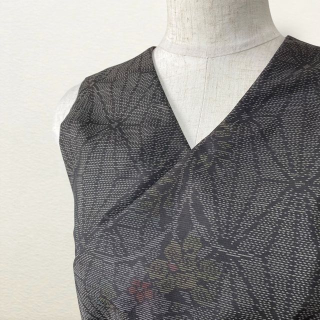 着物リメイク 大島紬の着物から作った茶道お稽古着