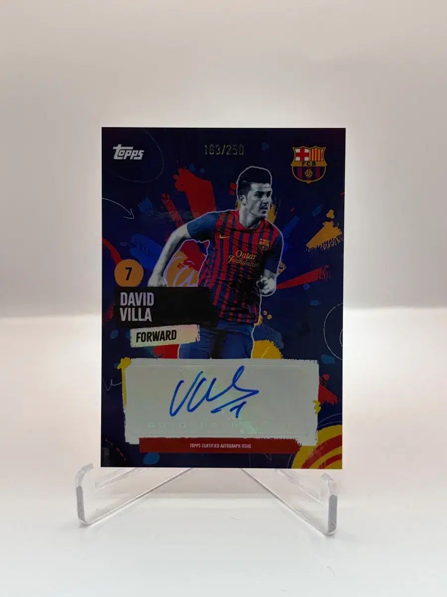 トップス 荼毘 ダビド・ビジャ バルセロナ サッカー選手 サイン入り