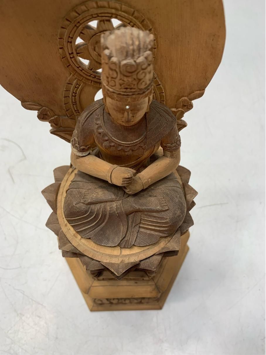 貴重 大日如来 木彫り人形 置物 インテリア 仏具 仏教美術
