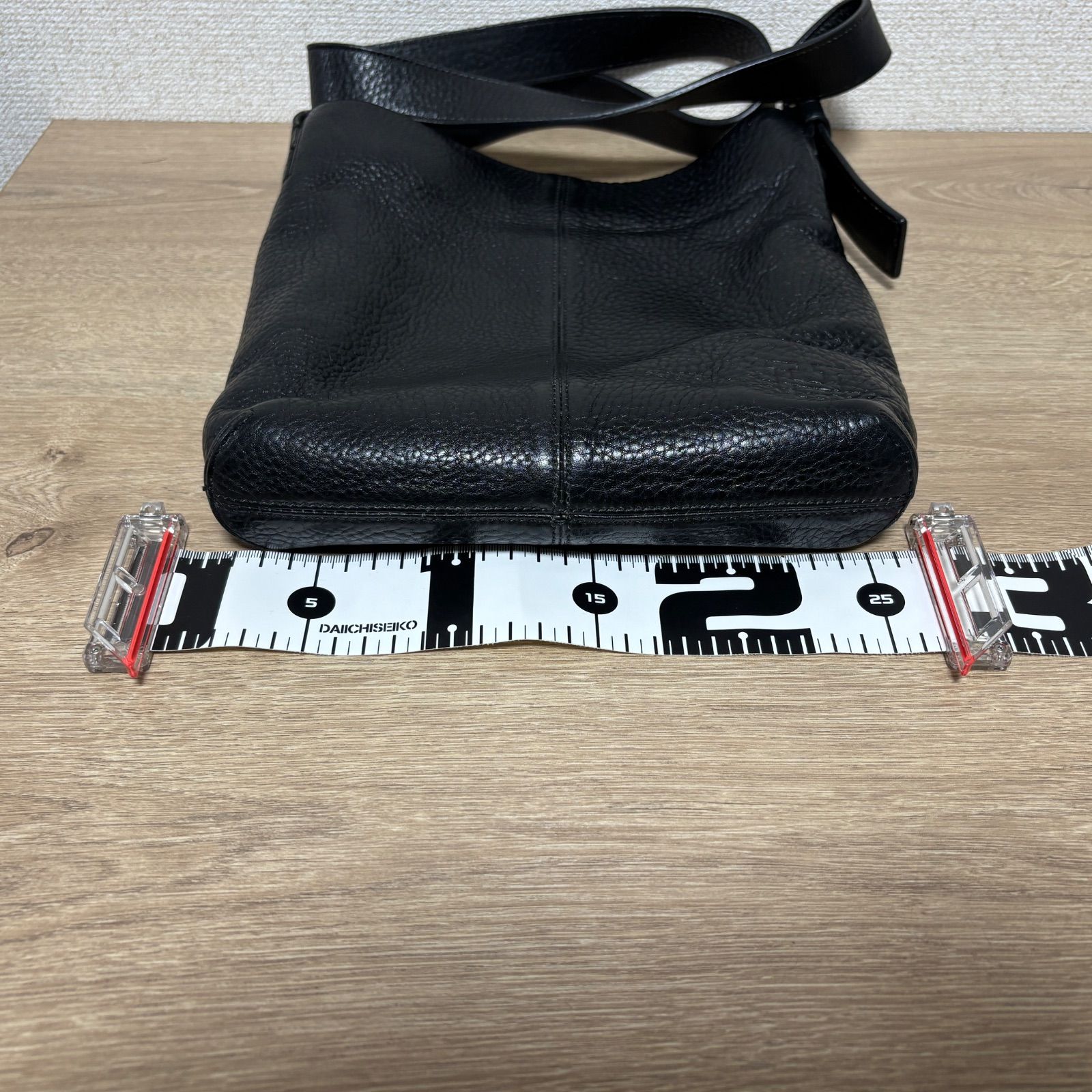 HIROFU ヒロフ レザー ショルダーバッグ ブラック 黒 本革 メンズ 