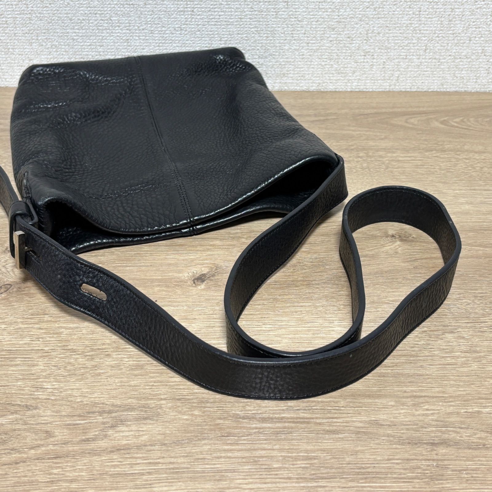 HIROFU ヒロフ レザー ショルダーバッグ ブラック 黒 本革 メンズ 