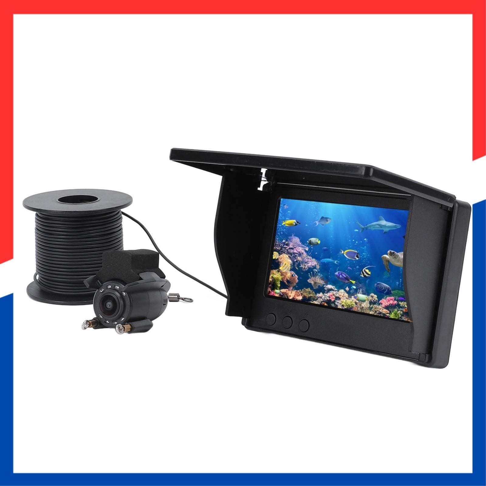 30 mケーブル 1080 P - 4.3インチ 水中釣りドローン 可視大画面ビデオ魚群探知機 ボート釣り用水中釣りカメラ