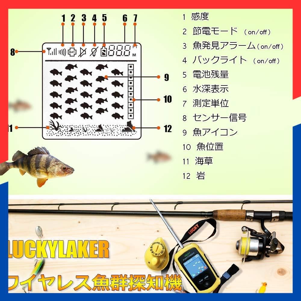 数量限定】魚影探知機 バス釣り?ぎょたん探知機 ワカサギ 魚探知機