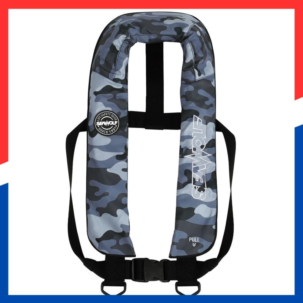 商品 観光船 遊漁船 遊覧船 建設業 フィッシング メンズ 釣り ベスト型 軽い レディース 自動膨脹式 救命胴衣 SW-J-F 03 自動手動膨脹兼用 フリーサイズ 肩掛けタイプ タイプA 国土交通省型式承認品 書取扱説明書つき 桜マーク ライフジャケッ