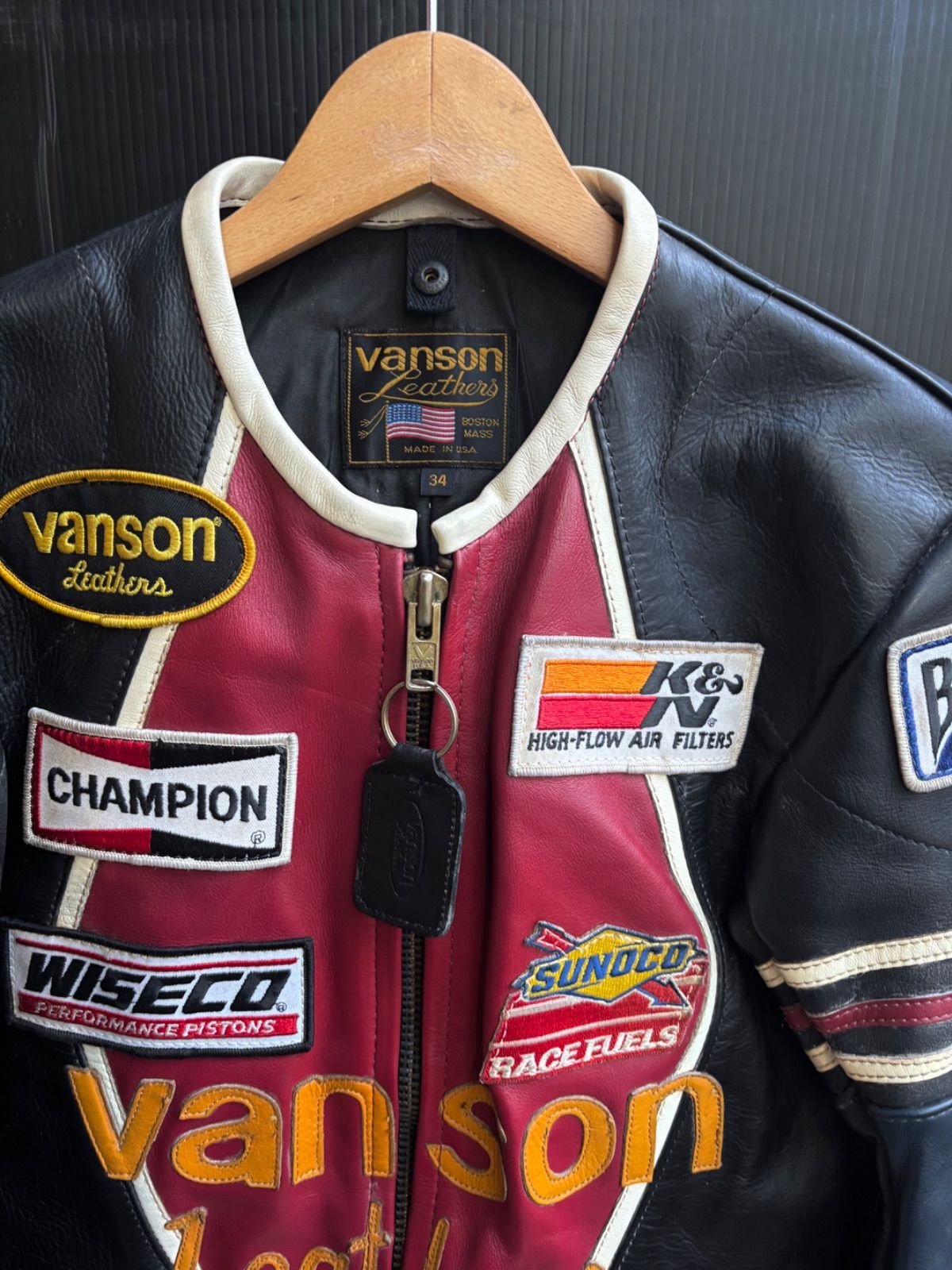 美品 希少サイズ 34 VANSON バンソン ワンスター レザー ジャケット