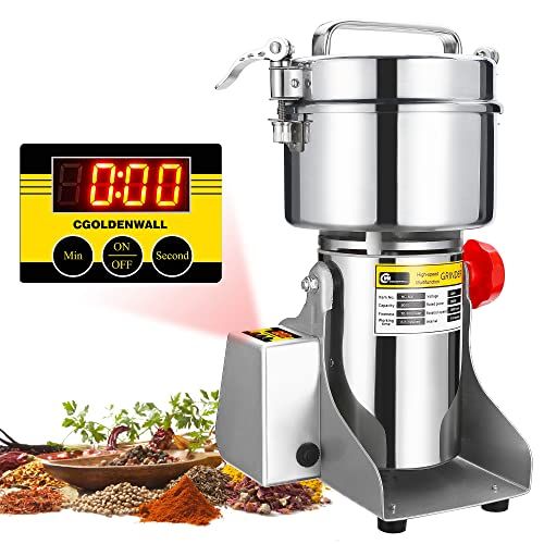 2500 g粉末ミルLED表示 電動微粉砕機業務用 穀類 生薬 スパイスの製粉にmm