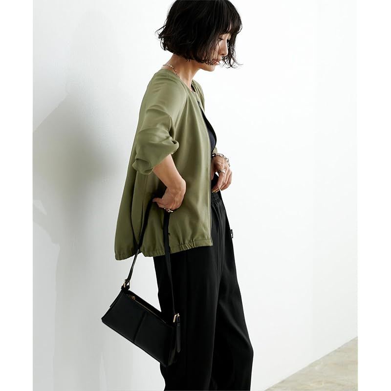 ユアーズ バルーンシルエット クルーネック ブルゾン レディース M カーキ