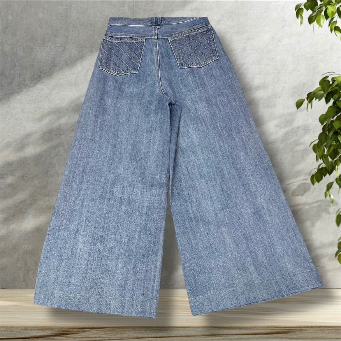 アルアバイル　ルルウィルビー パールデニムバギーパンツ LOULOU WILLOUGHBY】パールデニムバギーパンツ （デニムパンツ