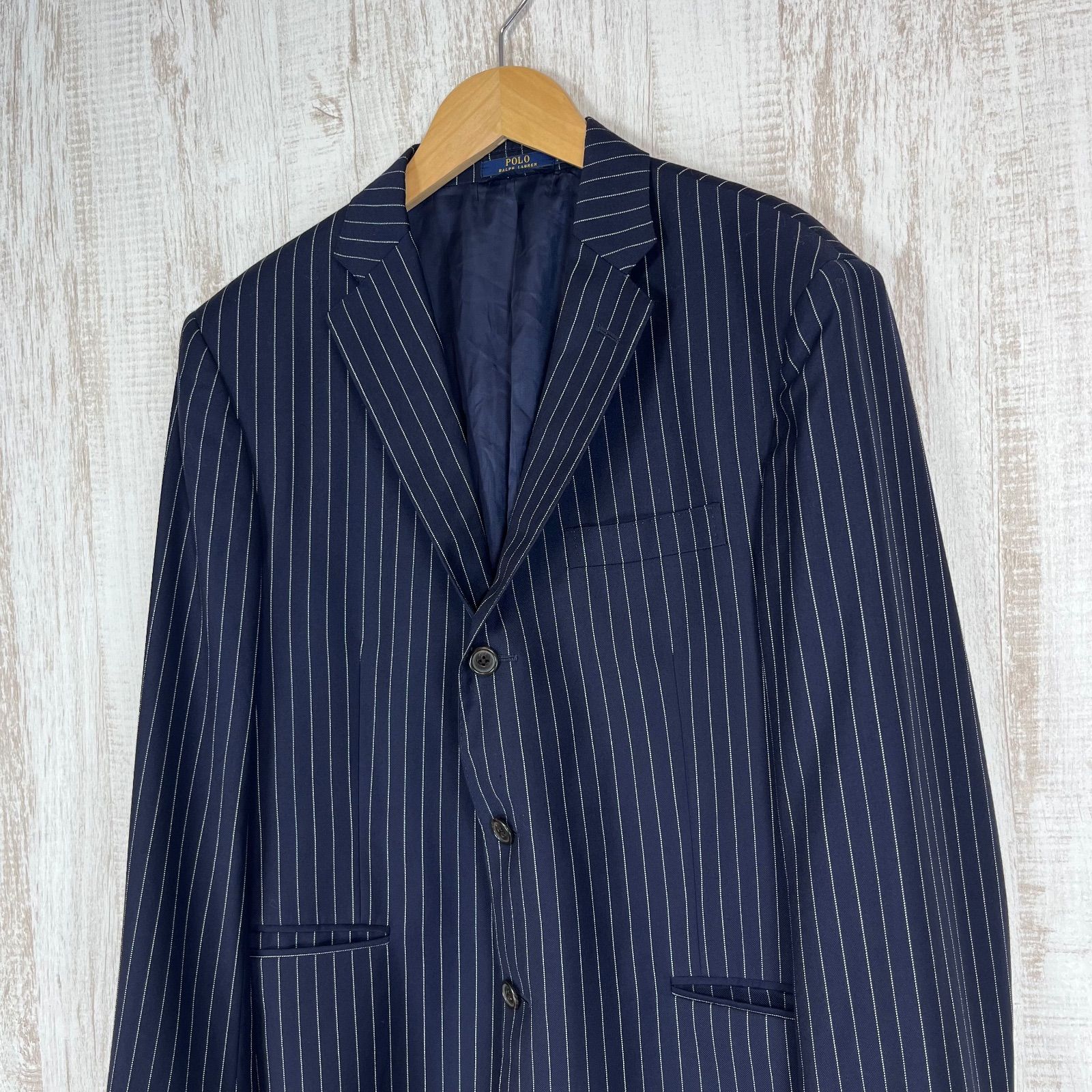 POLO RALPH LAUREN ポロラルフローレン ストライプ 総柄 ウール