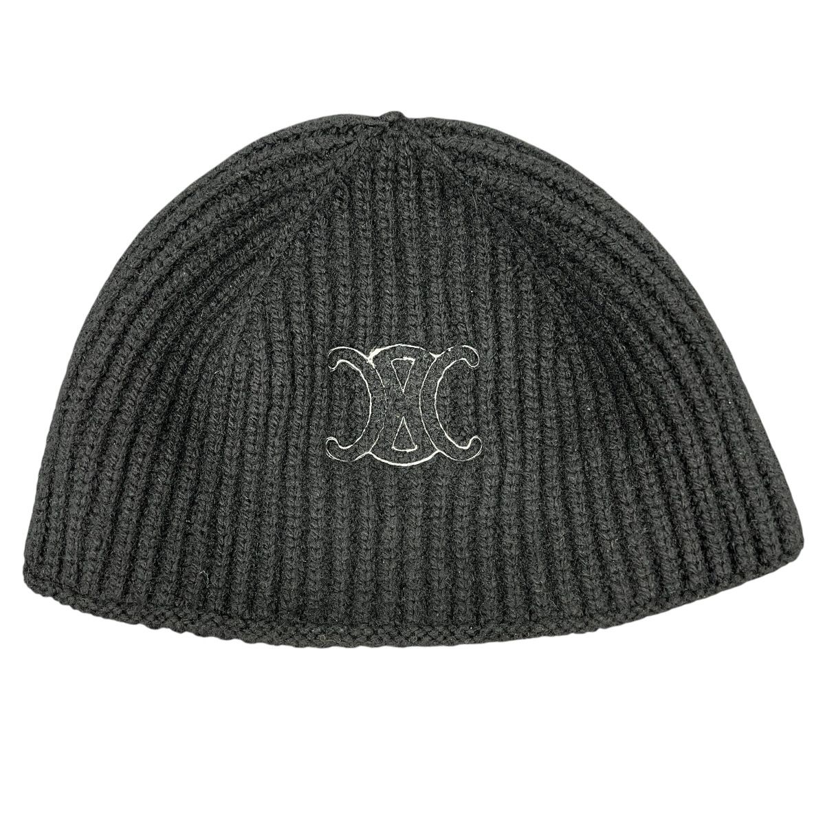 CELINE 極美品 セリーヌ トリオンフ カシミヤ ビーニー 2AA32384D