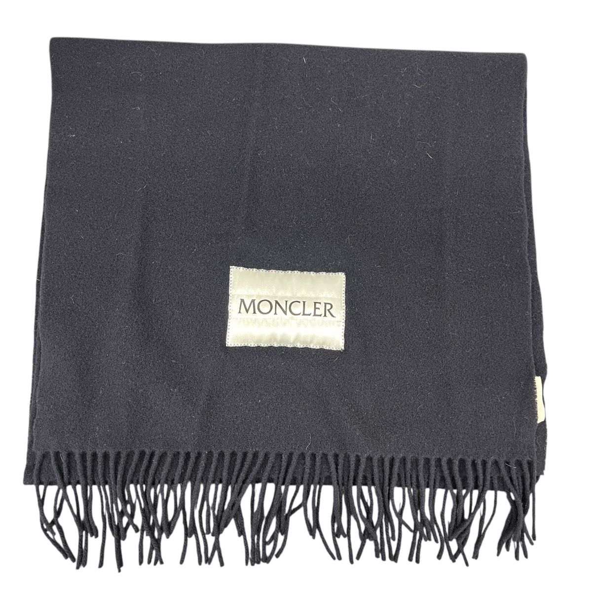 MONCLER 極美品 モンクレール 2023年 ロゴ マフラー 3C00018 ウール