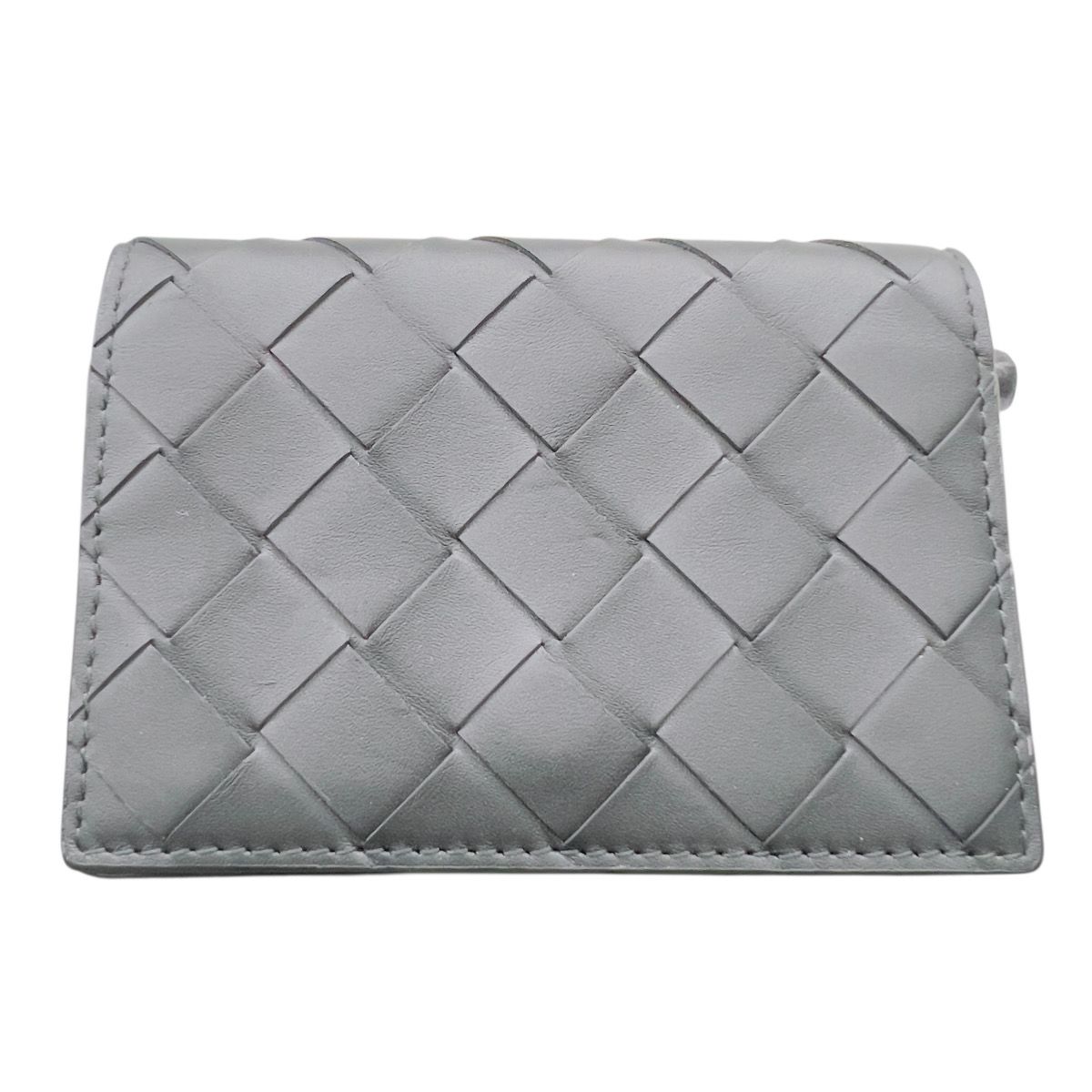 【✨極美品✨】 ボッテガヴェネタ イントレチャート 名刺入れ ブラック×グレー BOTTEGA VENETA 極美品 ボッテガヴェネタ イントレチャート 名刺入れ