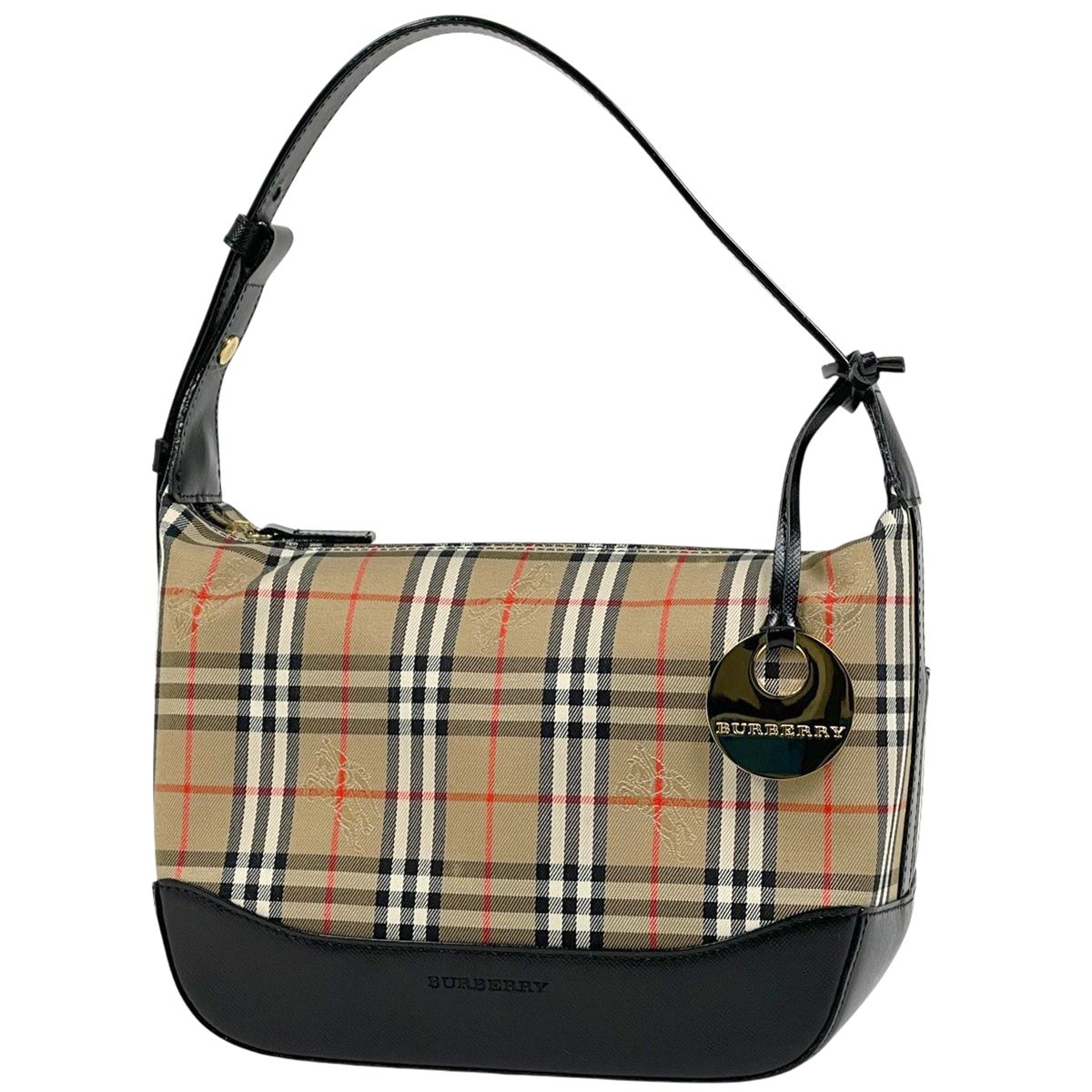 バーバリー BURBERRY チェック柄 ハンドバッグ ワンショルダー 