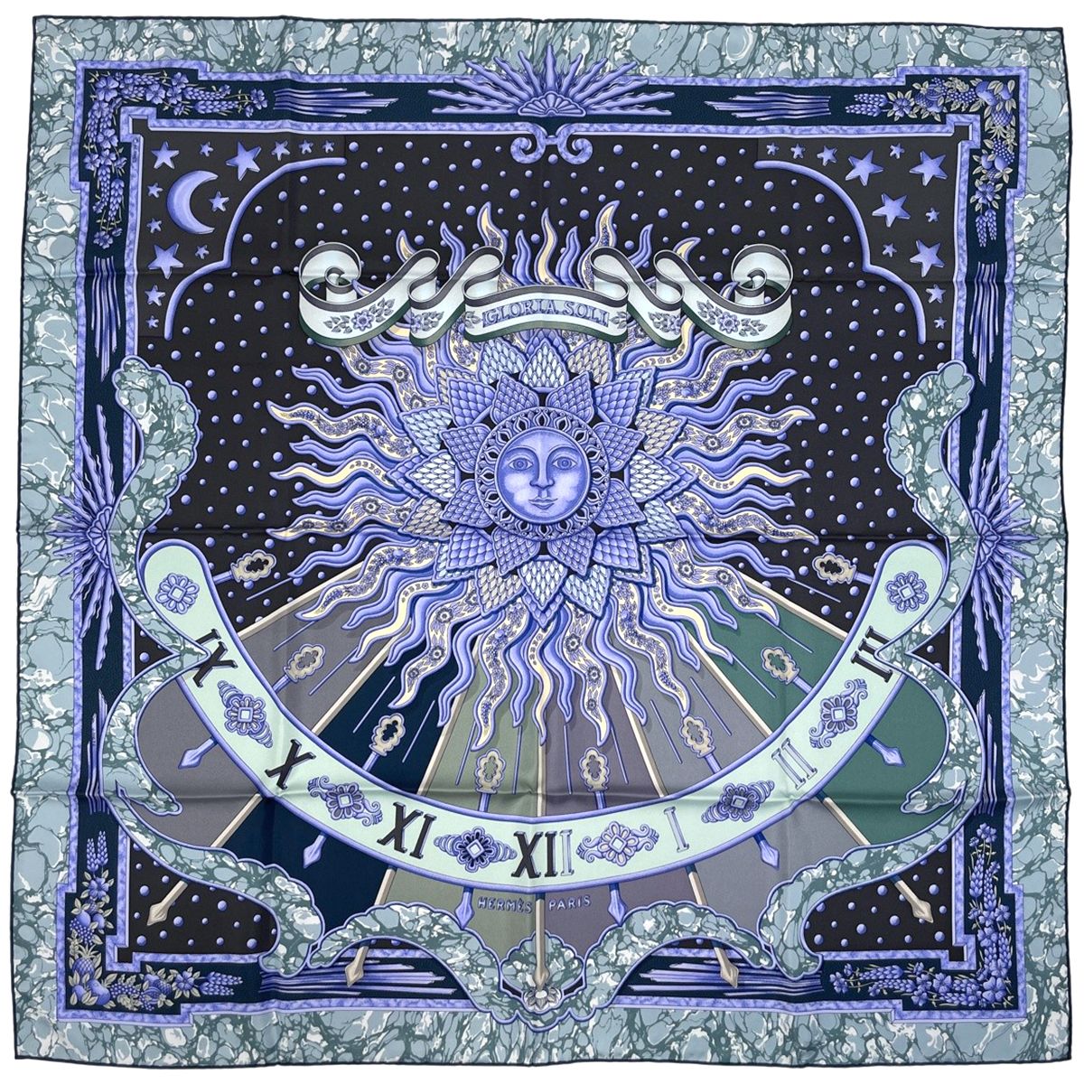 エルメス HERMES カレ 90 GLORIA SOLI 栄光の日 スカーフ シルク