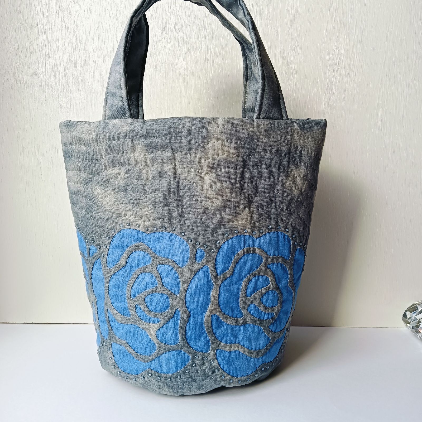 NO.208 ハワイアンキルト トートバッグ ハンドメイド ロケラニ♡♡ ハワイアンキルト トートバッグ NO.208 ハワイアンキルト トートバッグ