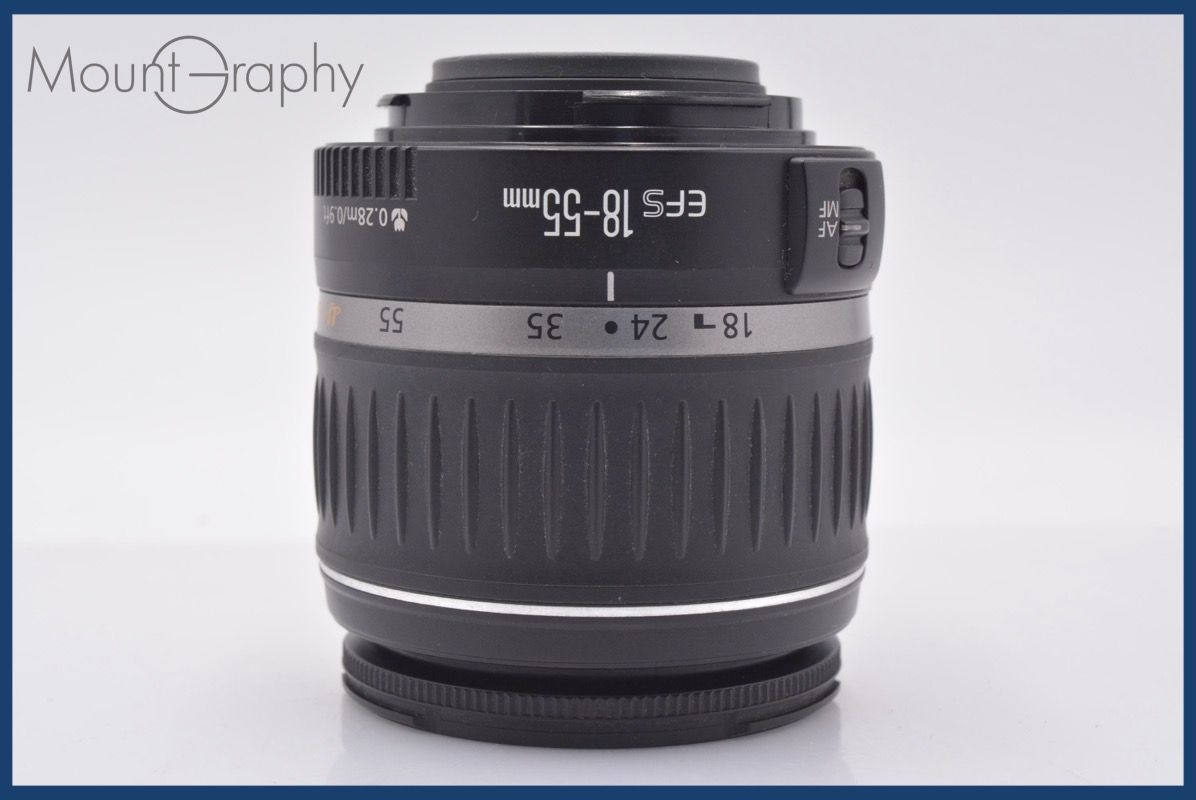 上 キヤノン Canon EF-S 18-55 mm F 3.5-5.6 II USM 前後キャップ-レンズフィルター付 同梱無料 am 2760