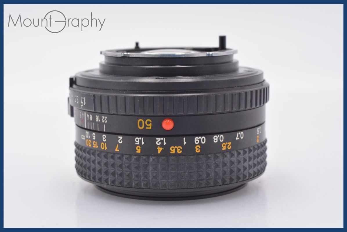 ミノルタ MINOLTA MD 50 mm F 1.7 前後キャップ-レンズフィルター レンズフード付 同梱無料 am 2780