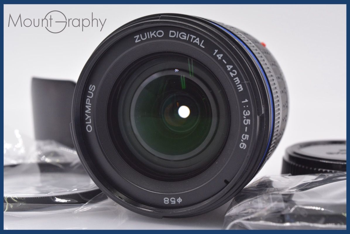 オリンパス OLYMPUS ZUIKO DIGITAL 14-42 mm F 3.5-5.6 ED 前後キャップ-レンズフィルター レンズフード付 am 2797