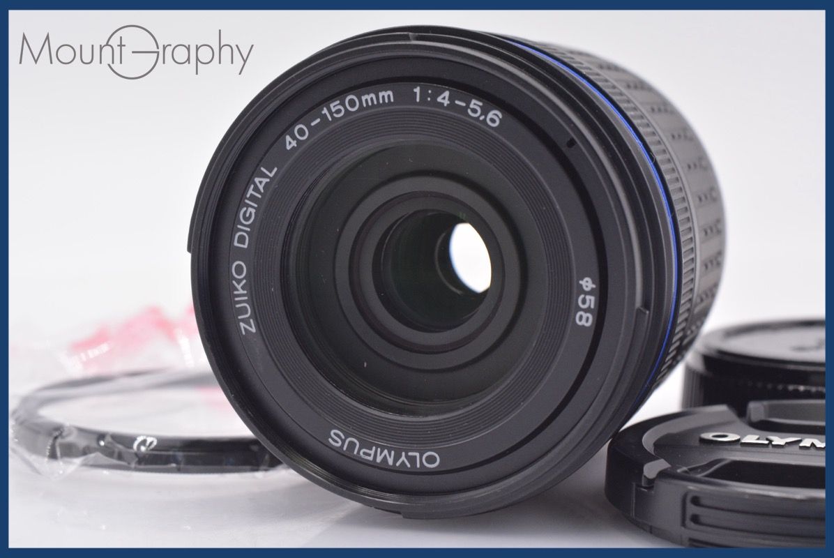 オリンパス OLYMPUS ZUIKO DIGITAL 40-150 mm F 4-5.6 ED 前後キャップ-レンズフィルター付 同梱無料 am 2800