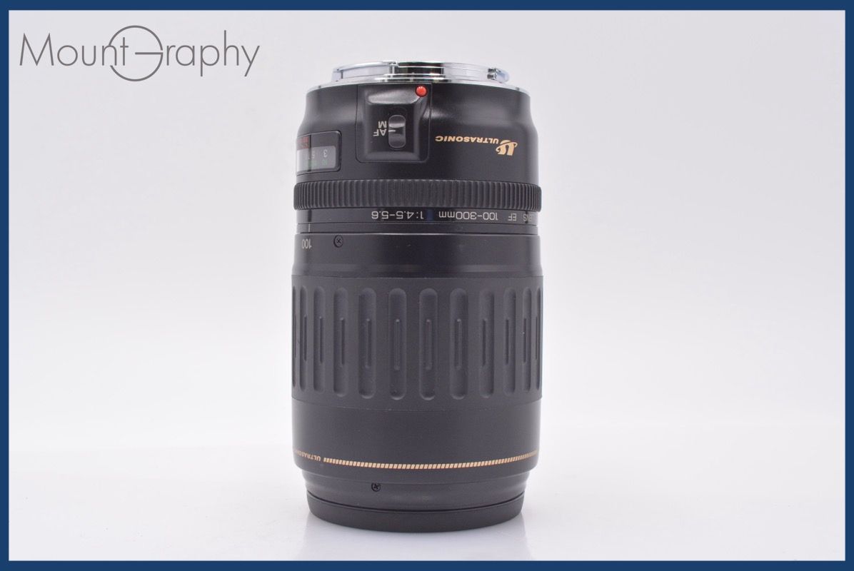 上 キヤノン Canon EF 100-300 mm F 4.5-5.6 USM 前後キャップ-レンズフィルター付 同梱無料 am 2826