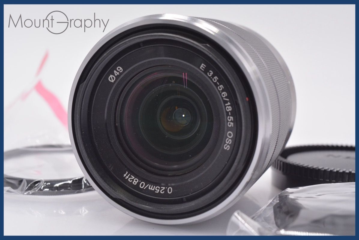 ソニー SONY E-mount 3.5-5.6 F 18-55 OSS 前後キャップ-レンズフィルター付 同梱無料 am 2848
