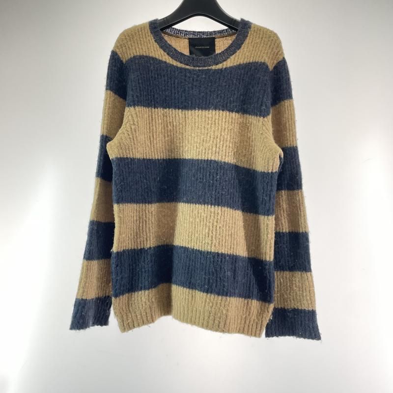 14 AW アルパカ混ボーダーニット サイズ2 ネイビー ブラウン N 4901-1 アンダーカバー 17