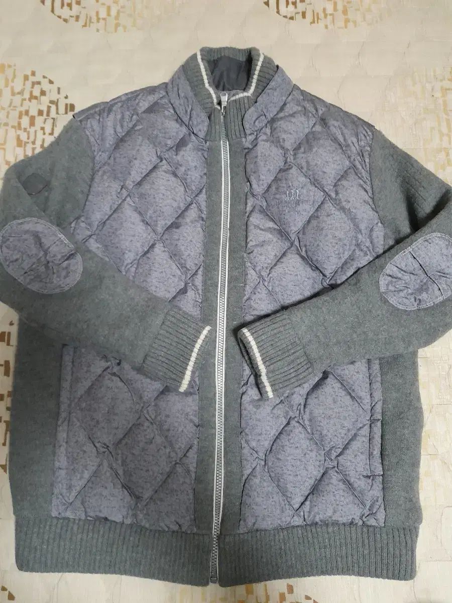 ヘンリーコットンズゴルフウェア メンズ ダックダウン ダウン キルティング 防風 ニット ジップアップ カーディガン L