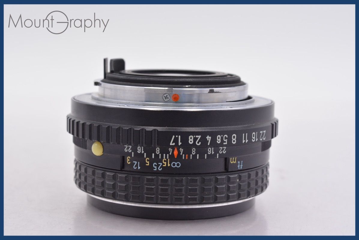 上 ペンタックス PENTAX SMC PENTAX-M 50 mm F 1.7 前後キャップ-レンズフィルター付 同梱無料 mj 7852