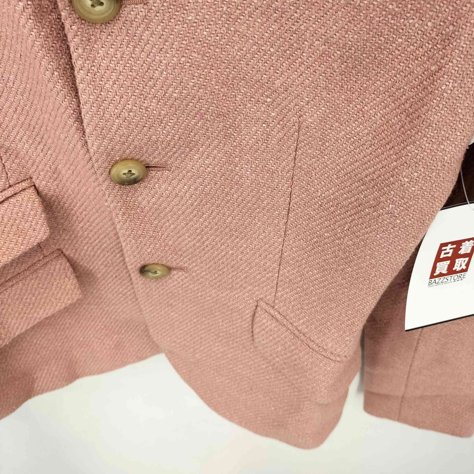 美品 ラルフローレン カシミヤ シルク テーラードジャケット キャメル 総柄 Ralph Lauren ラルフローレン キャメル混 テーラードコート ダブル