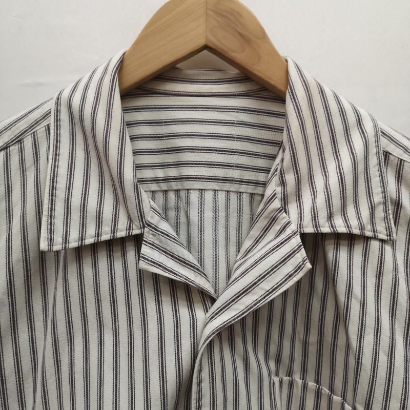 コムデギャルソンオム ニット 切替 ストライプ 半袖 シャツ メンズ L