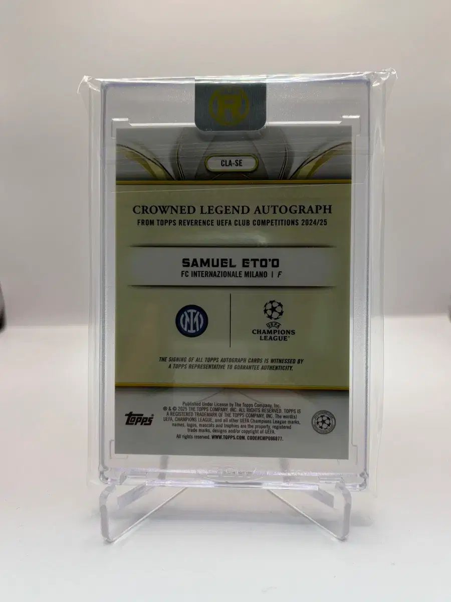 Topps サミュエル エトー サッカー選手 サイン入りカード |25