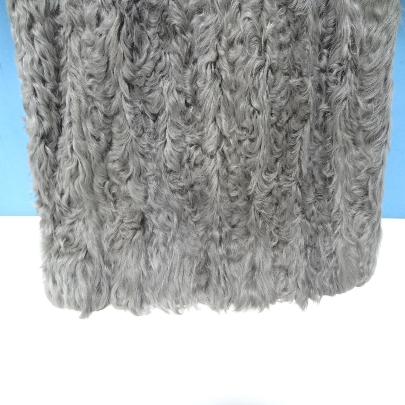 極美品✨EMBA　エンバ　毛皮　リアルファーコート　ラム　グレー系　サイズ9 EMBA エンバ 毛皮 リアルファーコート ロングコート サイズ6 Mサイズ