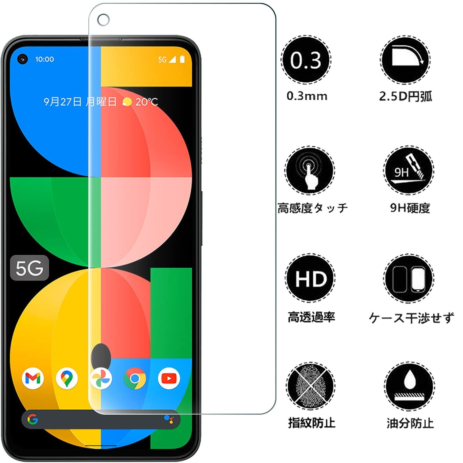 人気商品】【2枚セット】FOR Google Pixel 5a (5G) SoftBank 用の