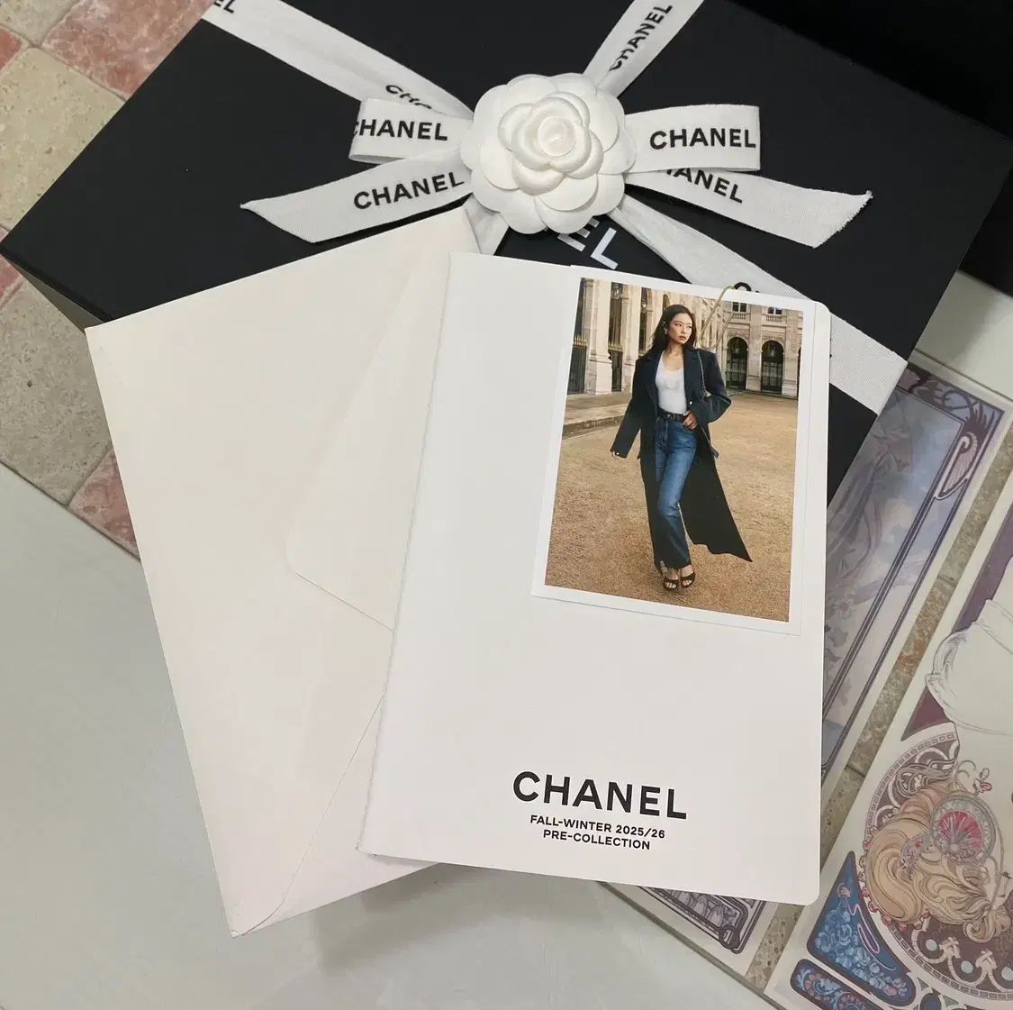 CHANEL マグネットボックス 33 x 26 5 12 バインダー リフィル 冊子 リボン カメリア お買い物バッグ