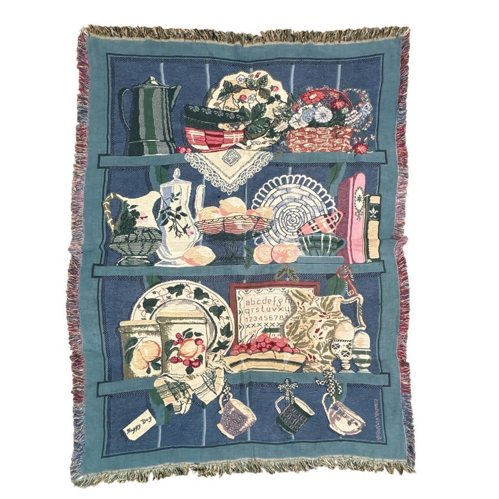 vintageラグ ブランケット マルチカバー タペストリー USA製 MADE IN