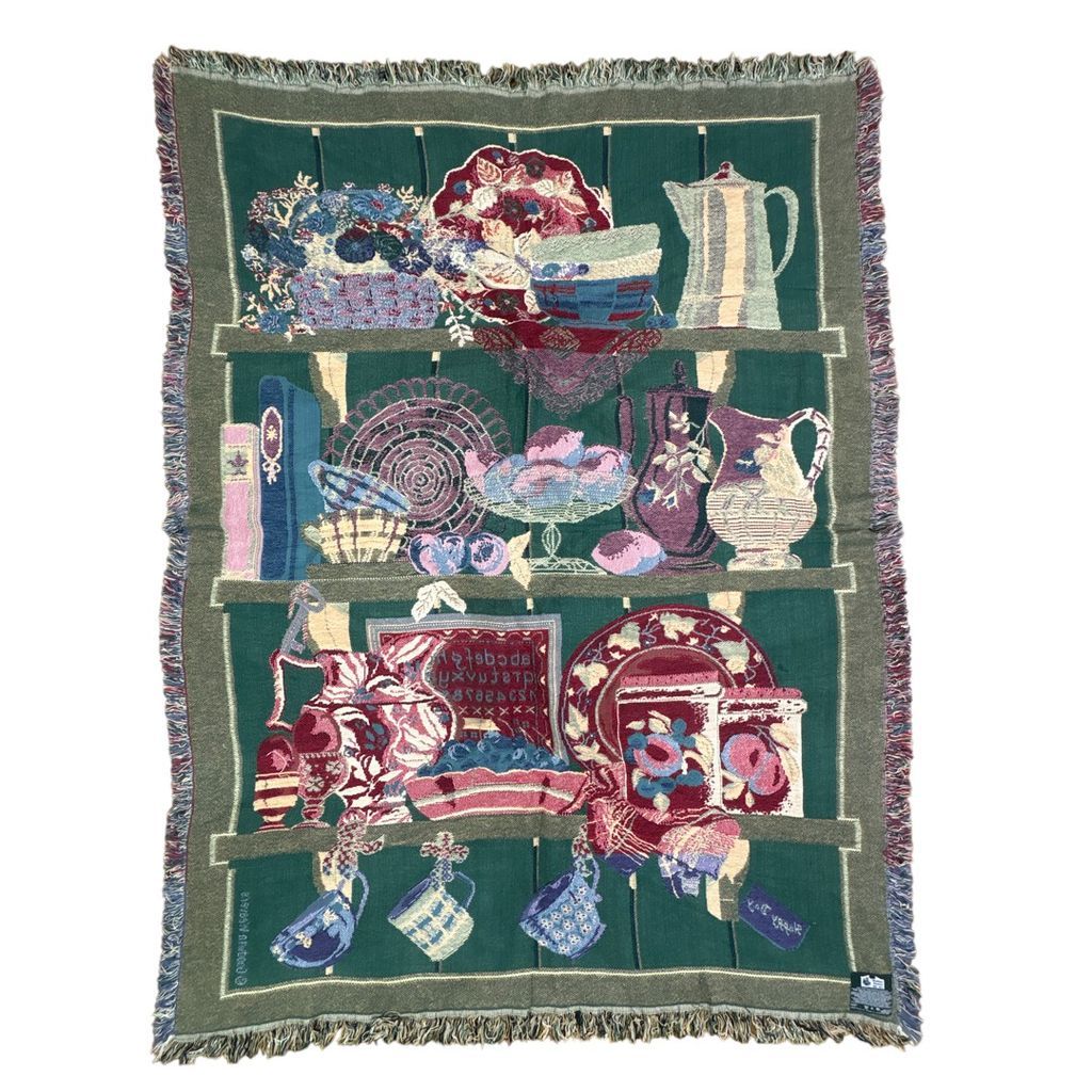 【大判！】80s USA ブランケット ヴィンテージラグ　タペストリー vintageラグ ブランケット マルチカバー タペストリー USA製 MADE IN