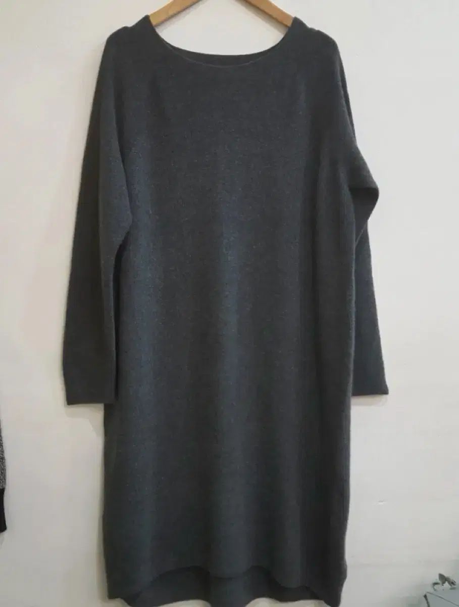 KUHO カシミア ウール ホールガーメント グレー ニット ロング ONE PIECE 55 66